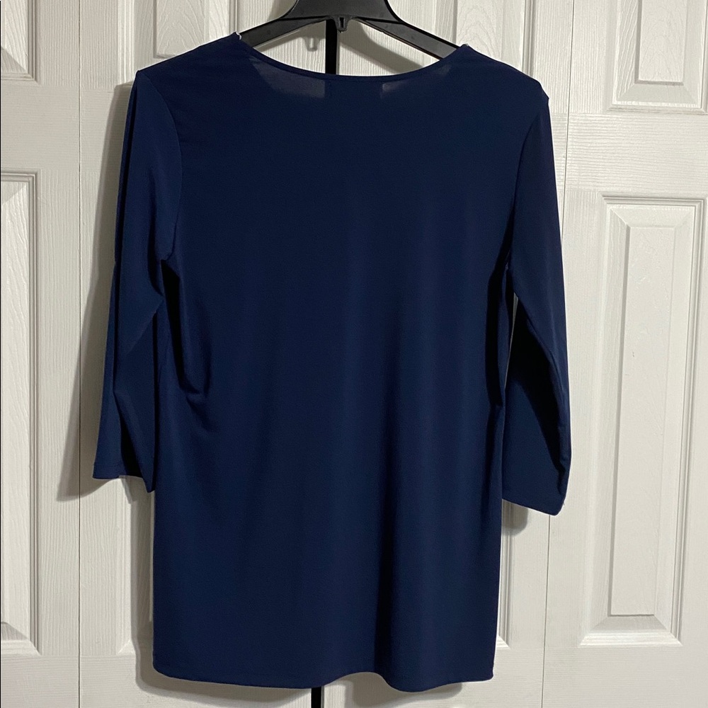 Island Republic Blue tunic top shirt Resort Beach Wear size LARGE - Picture 6 of 9